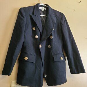 CHRISTIAN DIOR DARK BLUE BLAZER FOR PARTS BUTTONS LABELS ETC, DAMAGED